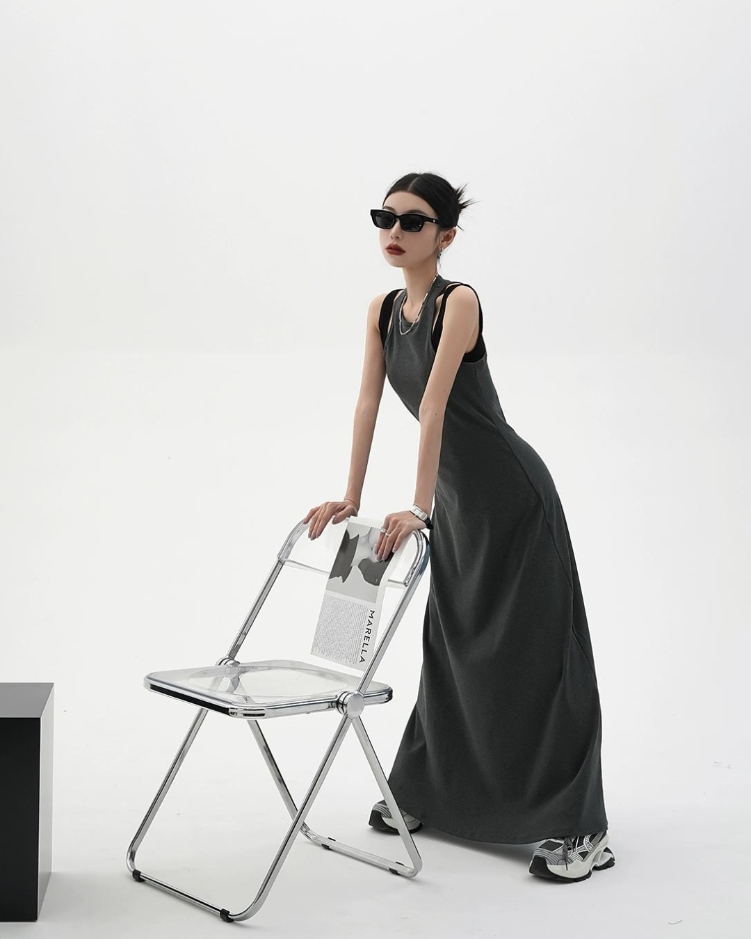 Sleeveless Tight Long Dress SRS0104