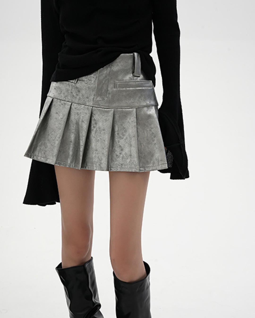 Mode Leather Mini Skirt SRS0114