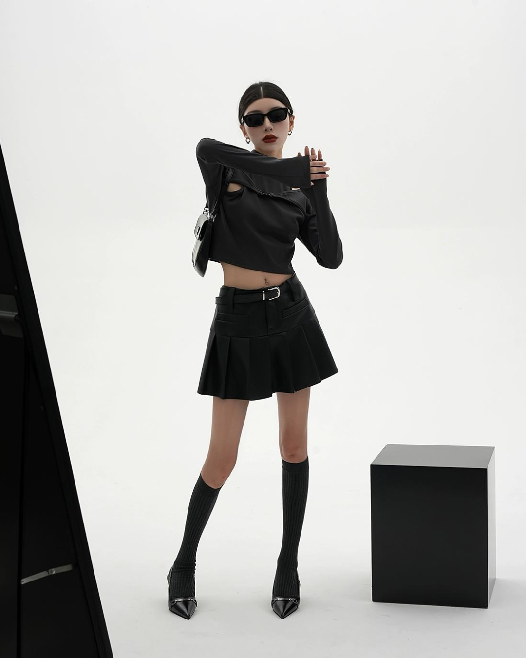 Mode Leather Mini Skirt SRS0114