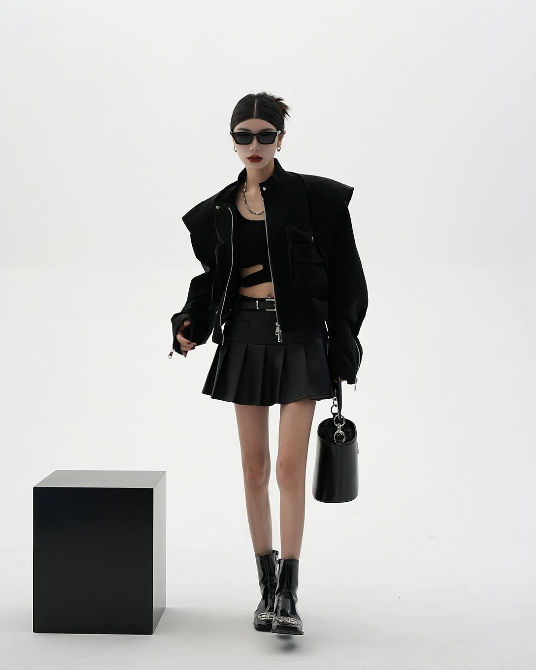 Mode Leather Mini Skirt SRS0114