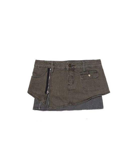 Street Punk Denim Skirt ＆ Denim Leg Warmer ADW0001