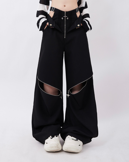 Low Waist Zipper Casual Pants RHP0003